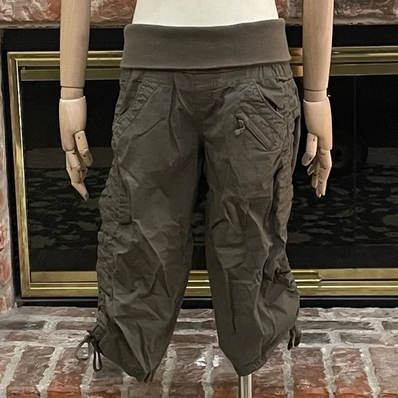 Vintage Y2K Jolt army green ruched capri pants / JR 5 / Excellent condition - Picture 3 of 13